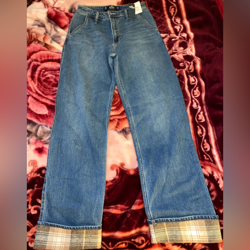 Size 5 R, Hollister ultra high dad jeans, brand new